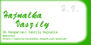 hajnalka vaszily business card
